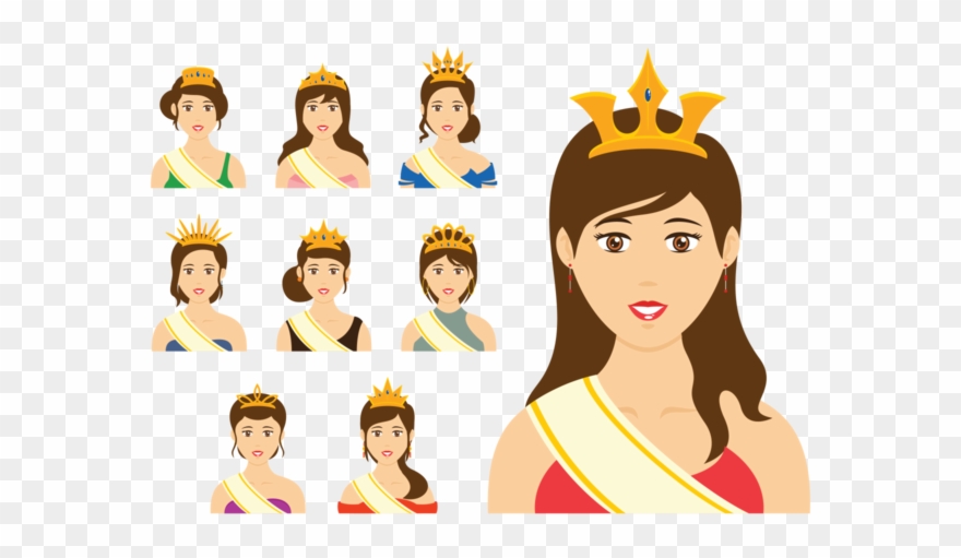 Pageant Queen Vector - Queen Vector Clipart