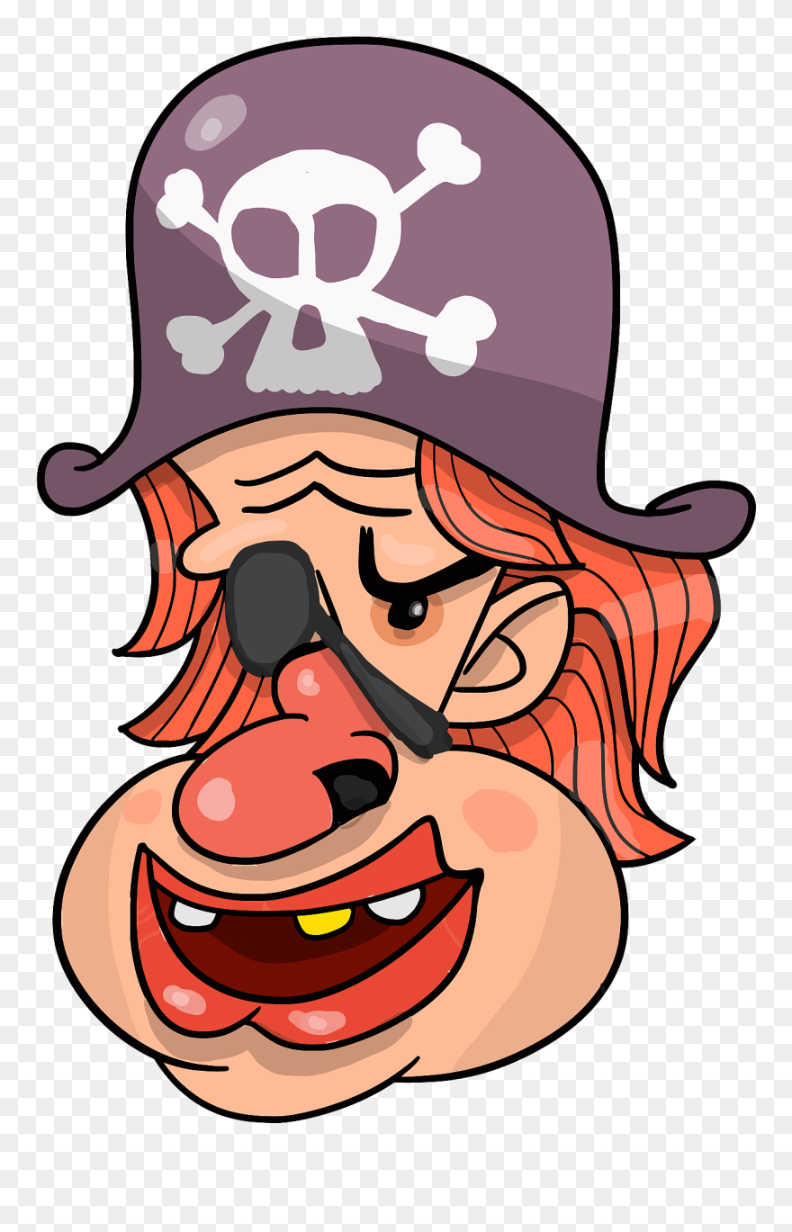 Pirate Computer Icons Head Document Cartoon - Pirate's Head Clipart Png Transparent Png