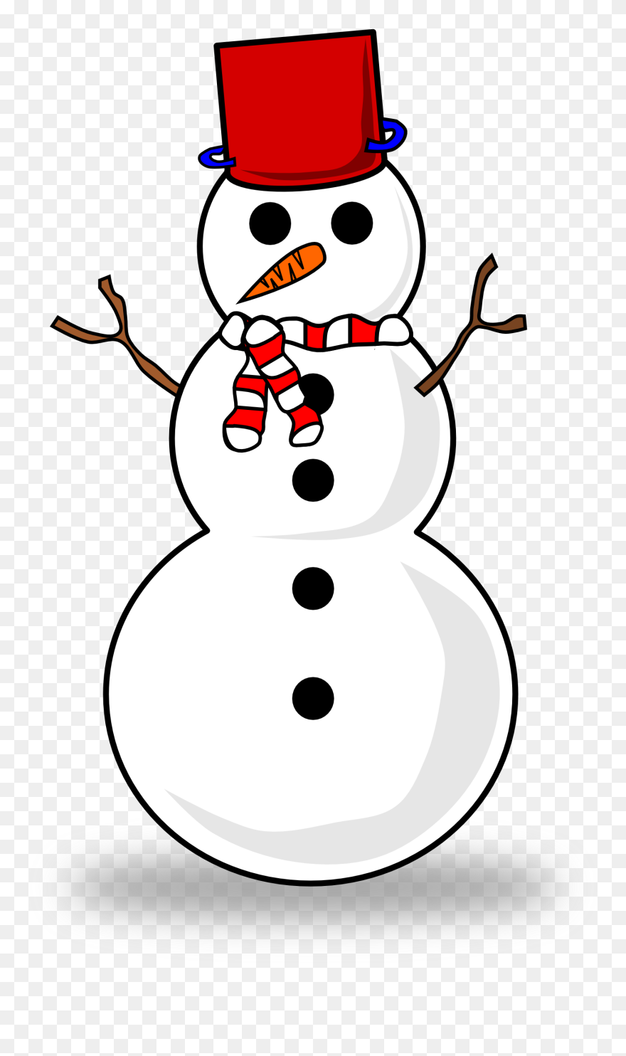 Cold Clipart Hat - Snowman Clipart - Png Download