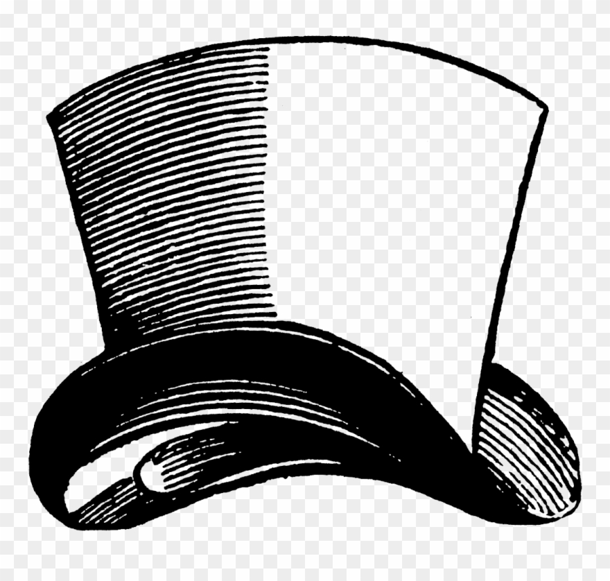 Top Hat Clipart Color - Vintage Mad Hatter Hat - Png Download