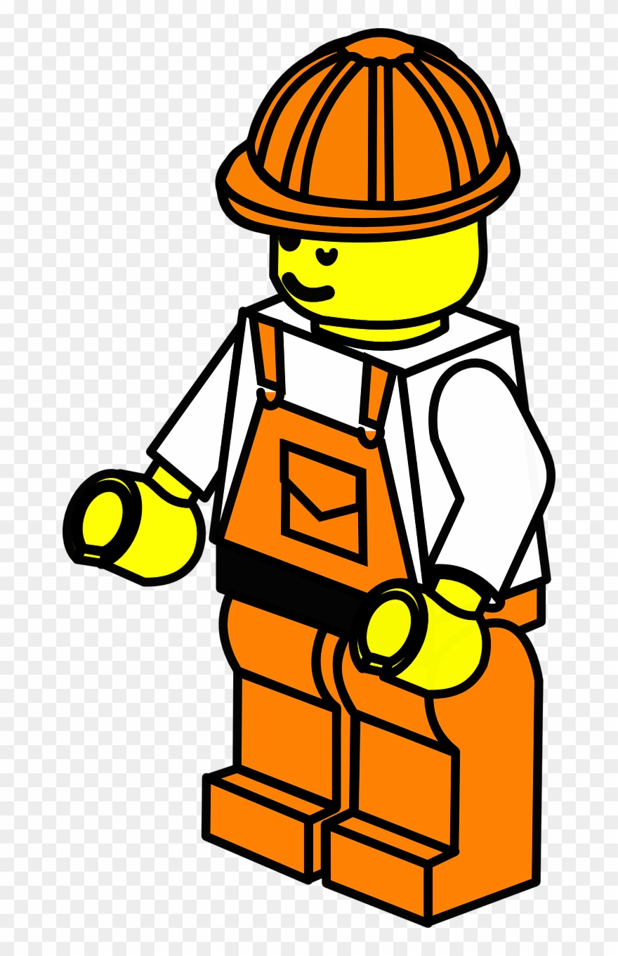 Construction Worker - Lego Construction Clip Art - Png Download