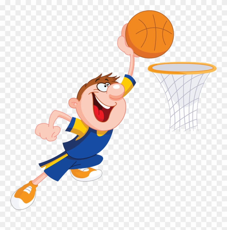 Png Free Stock Cartoon Slam Dunk Clip Art Transprent - Basketball Slam Dunk Cartoon Transparent Png