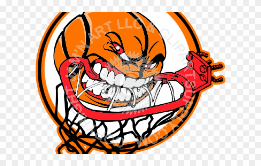 Clipart Library Library Vector Free Download Clip - Basketball Biting Net - Png Download