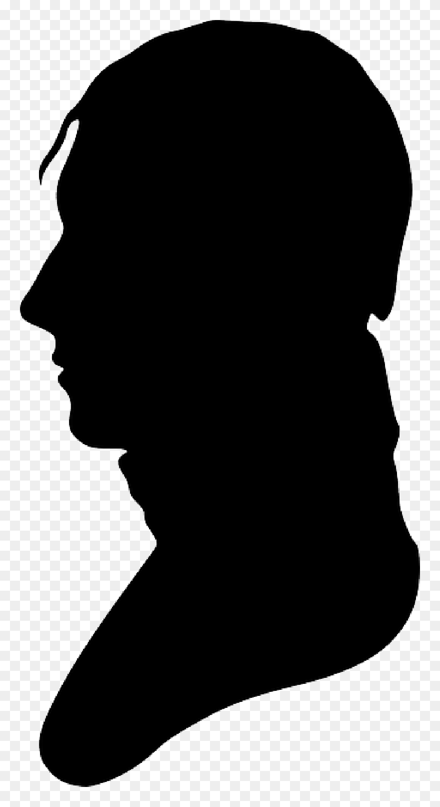 Clip Arts Related To - Silhouette Of Mans Face - Png Download