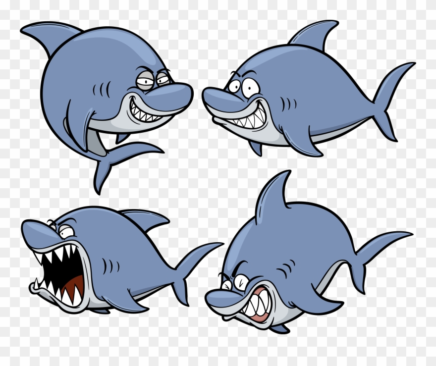Animation Clip Art Sharks Transprent Png Free - Vector Graphics Transparent Png