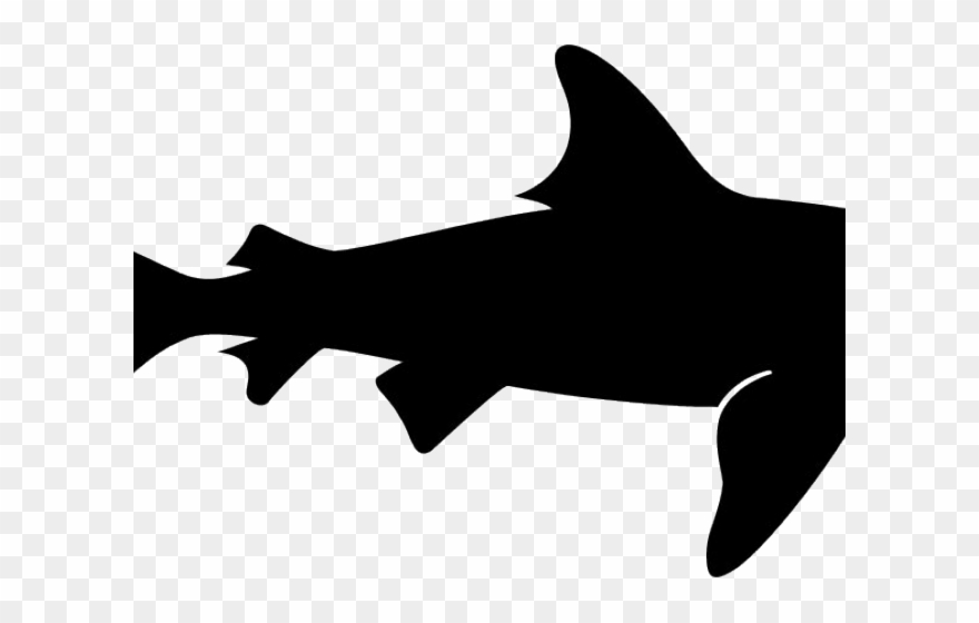 Great White Shark Clipart Foot Long - Shark Silhouette - Png Download