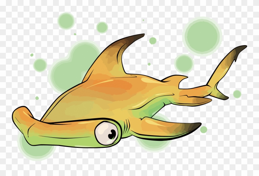 Hammerhead Clipart Fish - Clip Art - Png Download