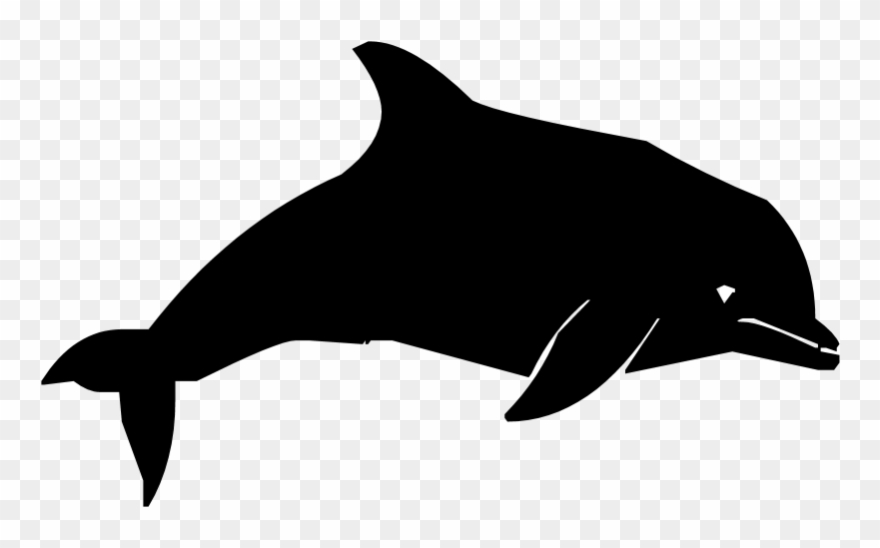 Dolphin Silhouette Clip Art - Drawing - Png Download