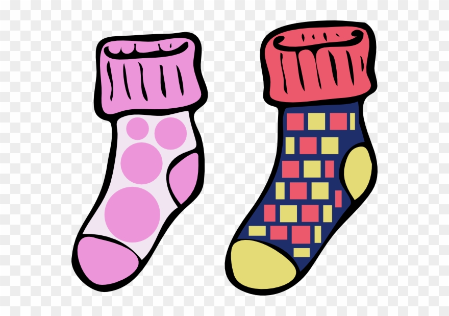 Socks Coloring Clipart