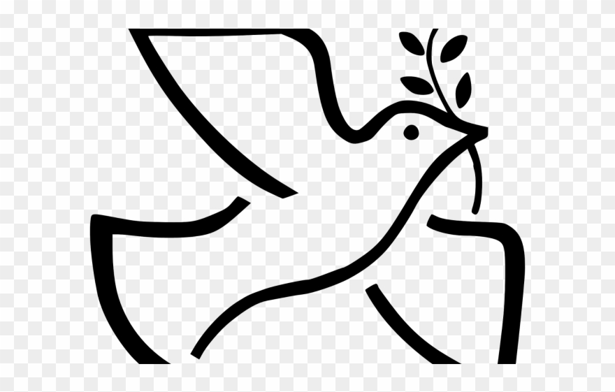 Random Cliparts - Funeral - Dove Peace Symbol - Png Download