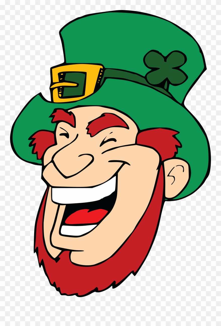 Free Clipart Of A Laughing Leprechaun Face - Leprechaun Face - Png Download