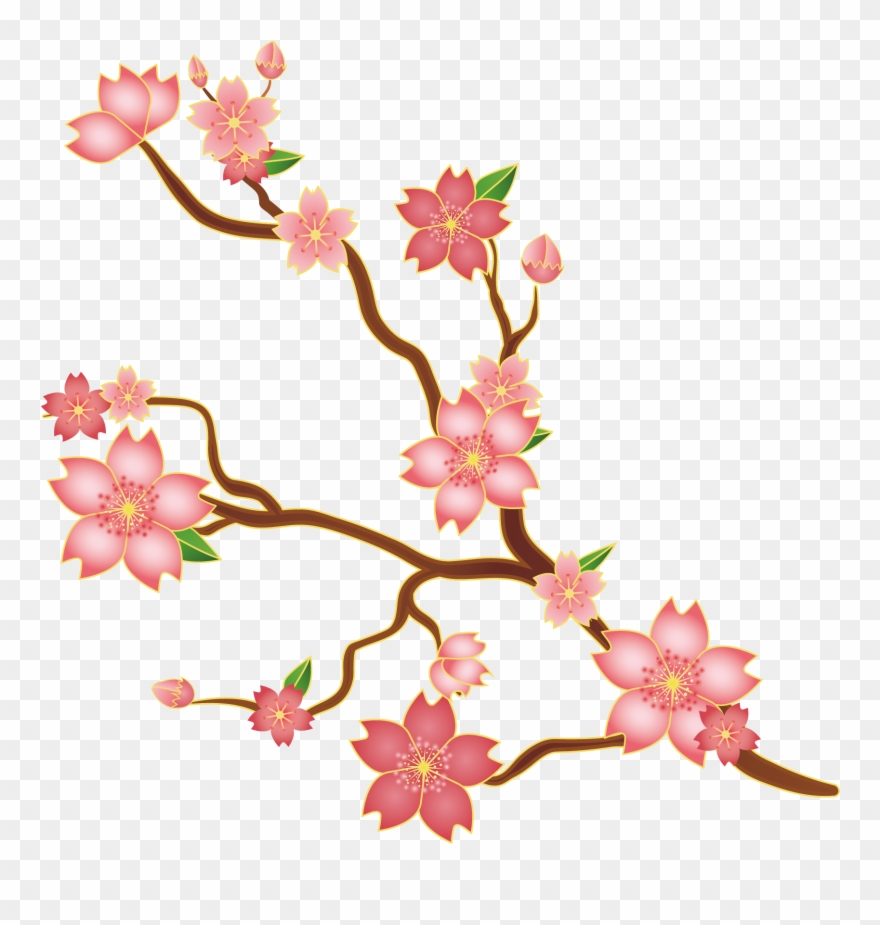 Svg Library Stock Cherry Blossoms Clipart - Cerezo Vector Fondo Transparente - Png Download
