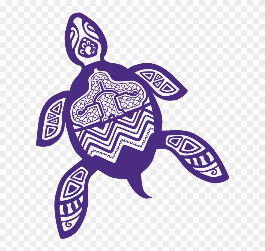 Turtle-purple - Emblem Clipart
