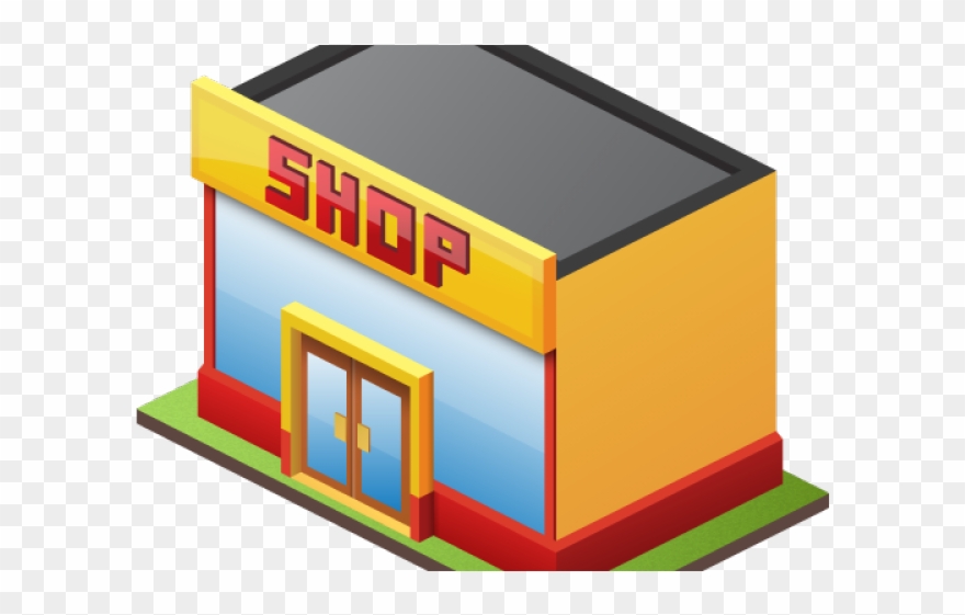 Building Clipart Mall - Shop Icon - Png Download