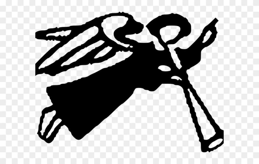 Angels Clipart Horn Clipart - Angel Silhouette - Png Download