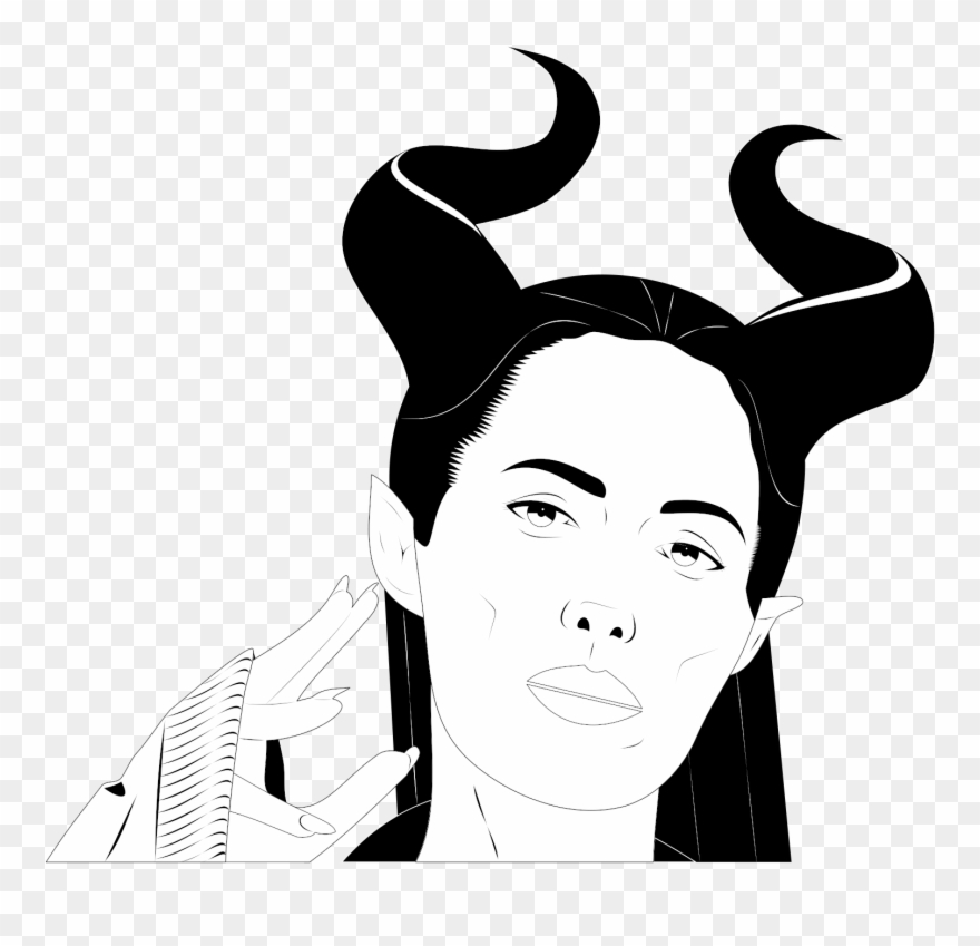 Drawing Maleficent Horn Eye Computer Icons - Desenho De Mulher Com Chifre Clipart