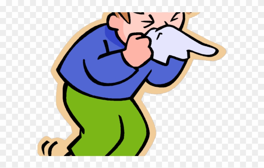 Cold Clipart Coughing - Blowing Nose Clipart Png Transparent Png