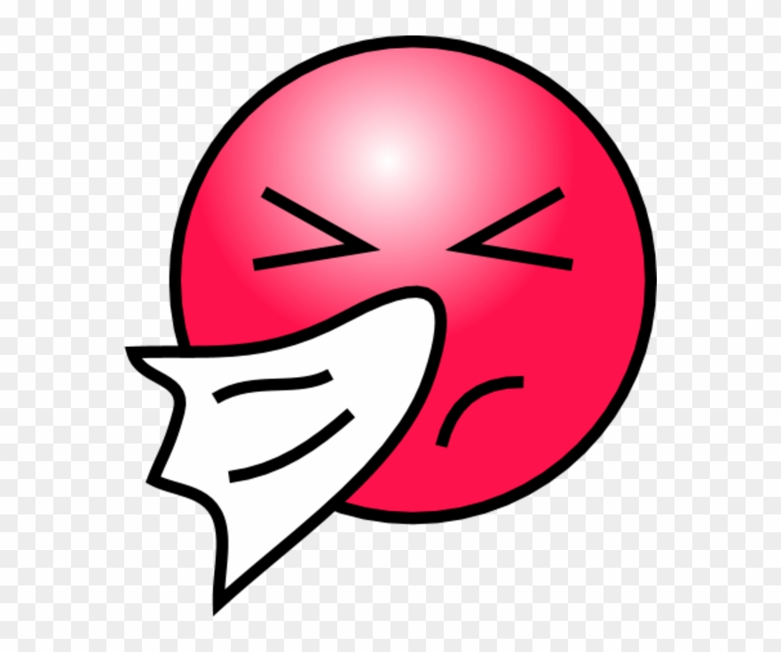 Sneezing Smiley Face Clip Art - Sneezing Smiley Face - Png Download