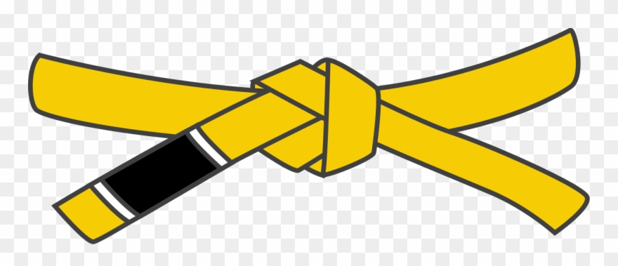 Belt Clipart Yellow Belt - Yellow Jiu Jitsu Belt - Png Download