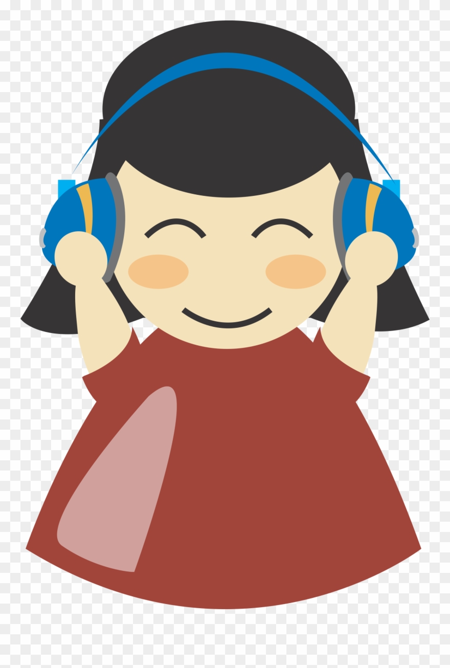 Noise Clipart Music - People Wearing Headphones Clipart - Png Download
