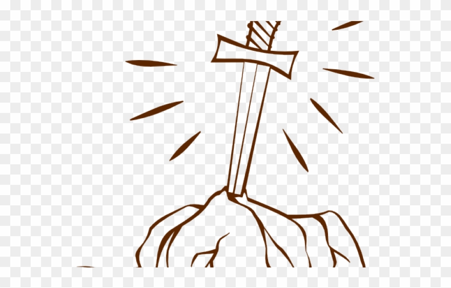 Stone Clipart Clip Art - King Arthur Sword Drawings - Png Download