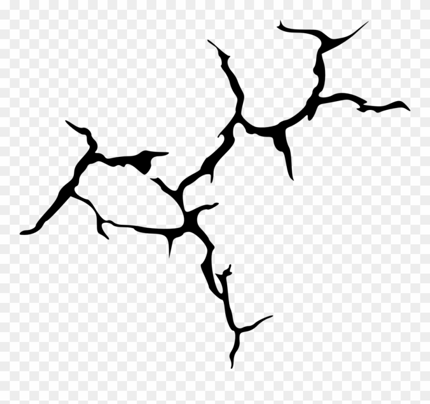 Crack Black And White Clipart