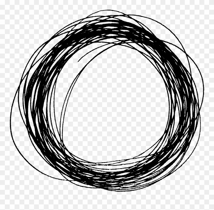 Free Circle Drawing - Transparent Background Scribbles Png Clipart