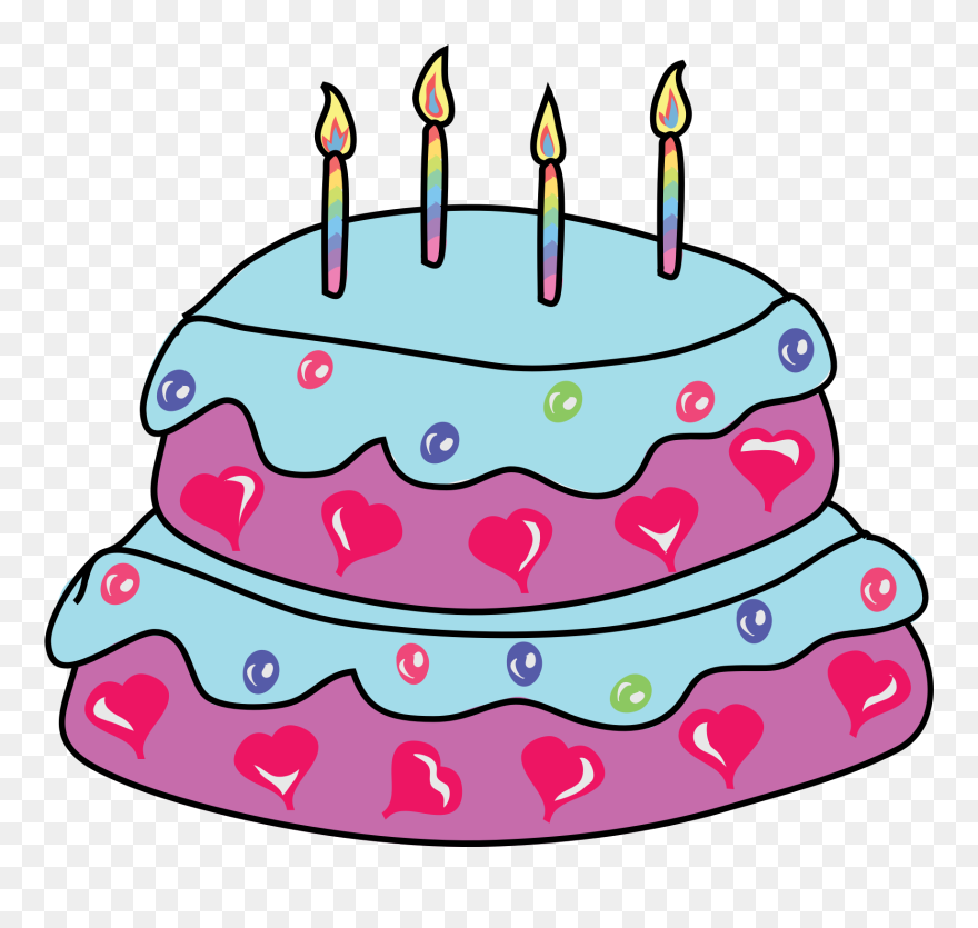 Birthday Cake Clip Art Black And White - Layer Cake Clip Art - Png Download