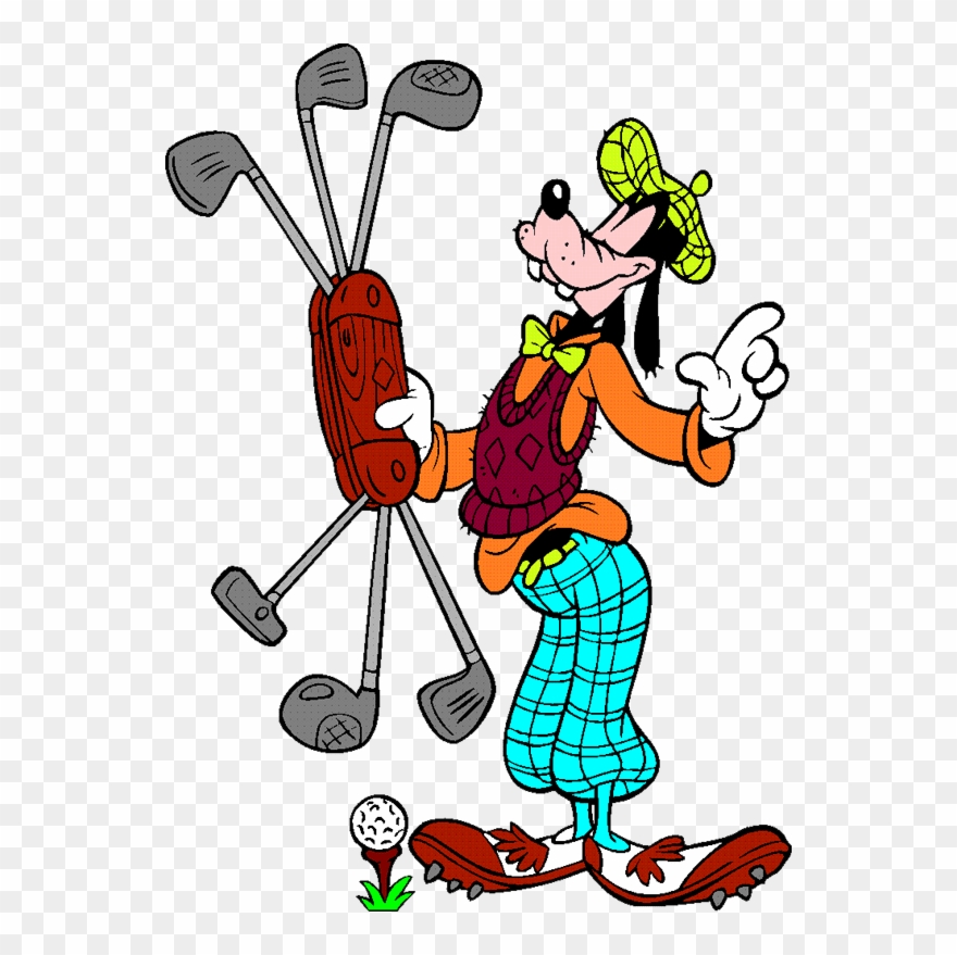 Goofy Playing Golf Clipart