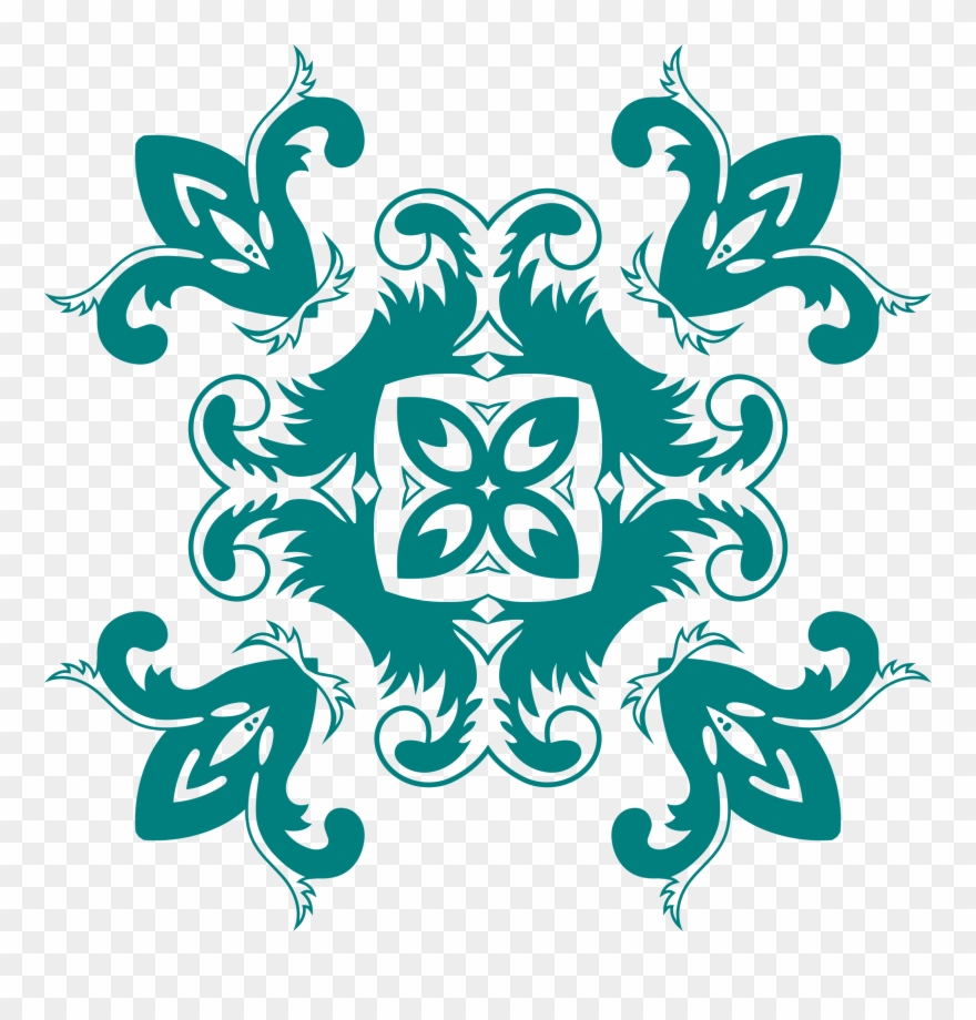 Big Image - Moroccan Tile Blue Print Clipart