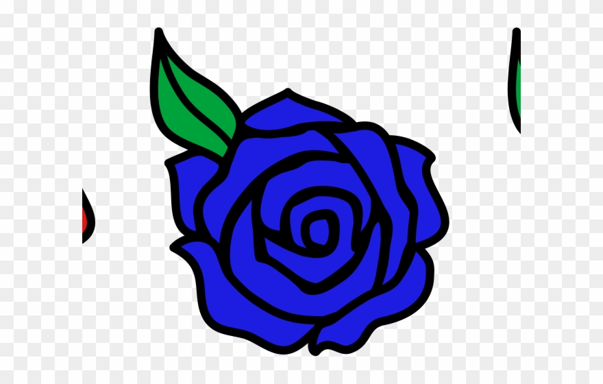 Purple Rose Clipart Colorful - Cartoon Rose Drawing - Png Download