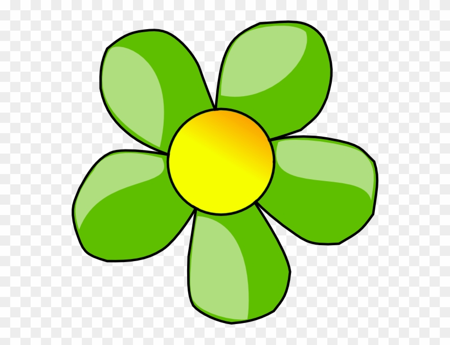 Flower Clipart Green - Png Download