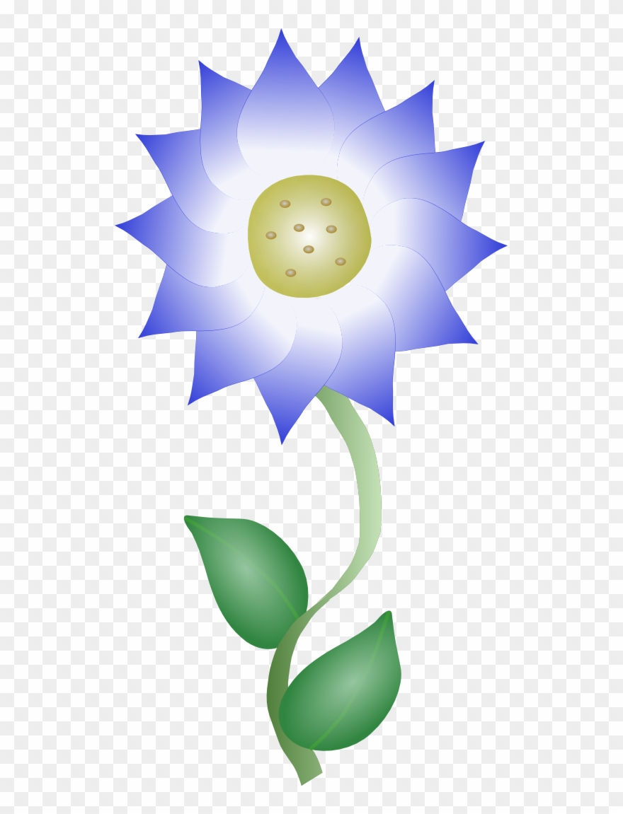 Blue Flowers Clip Art - Blue Flower Clip Art - Png Download