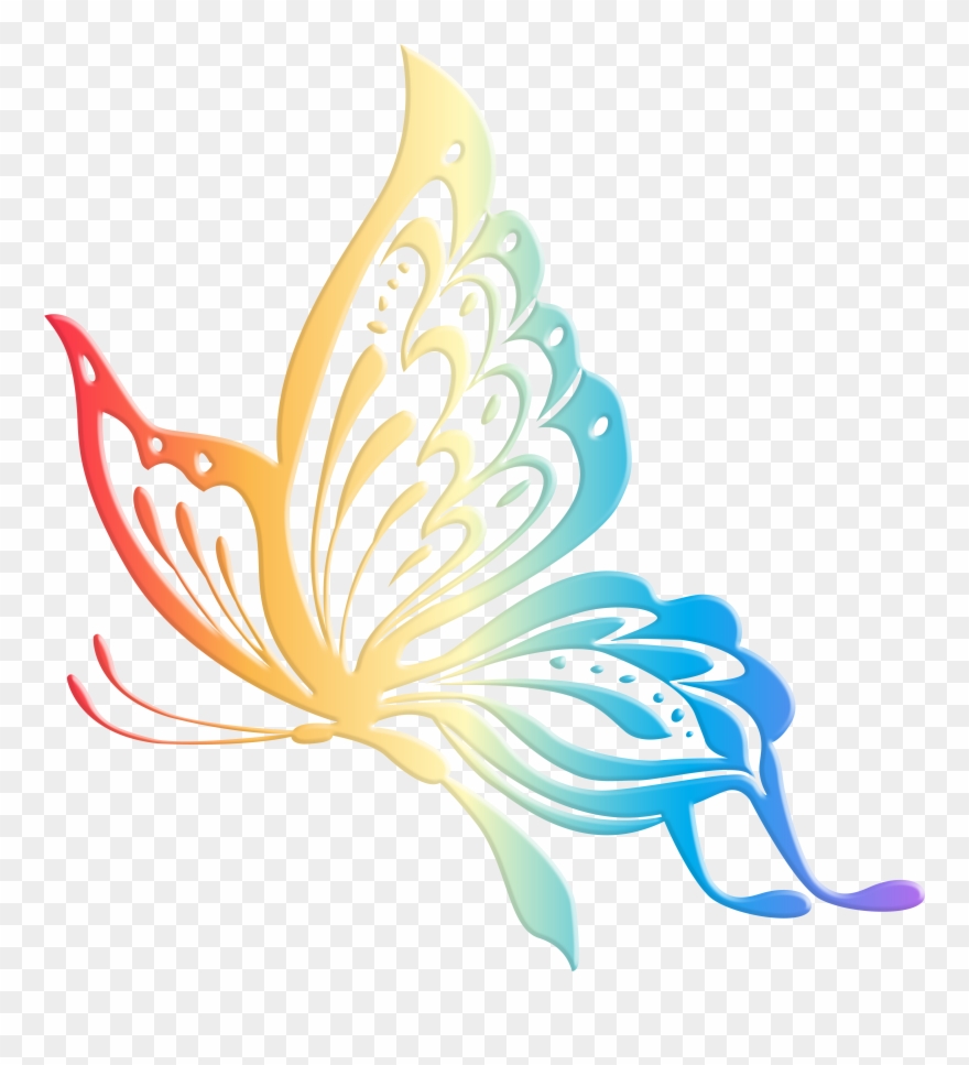 Black And White Butterflies Clipart