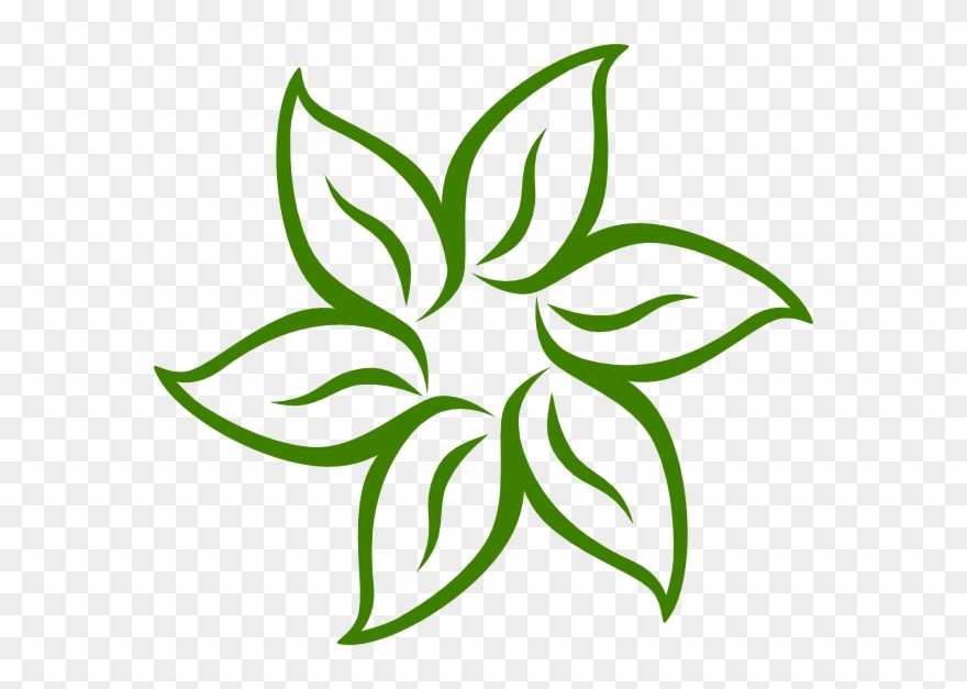 This Free Clip Arts Design Of Green Flower - Png Download