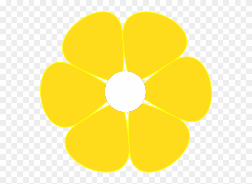 Yellow Flower Clipart Middle - Flor Amarela Png Transparent Png