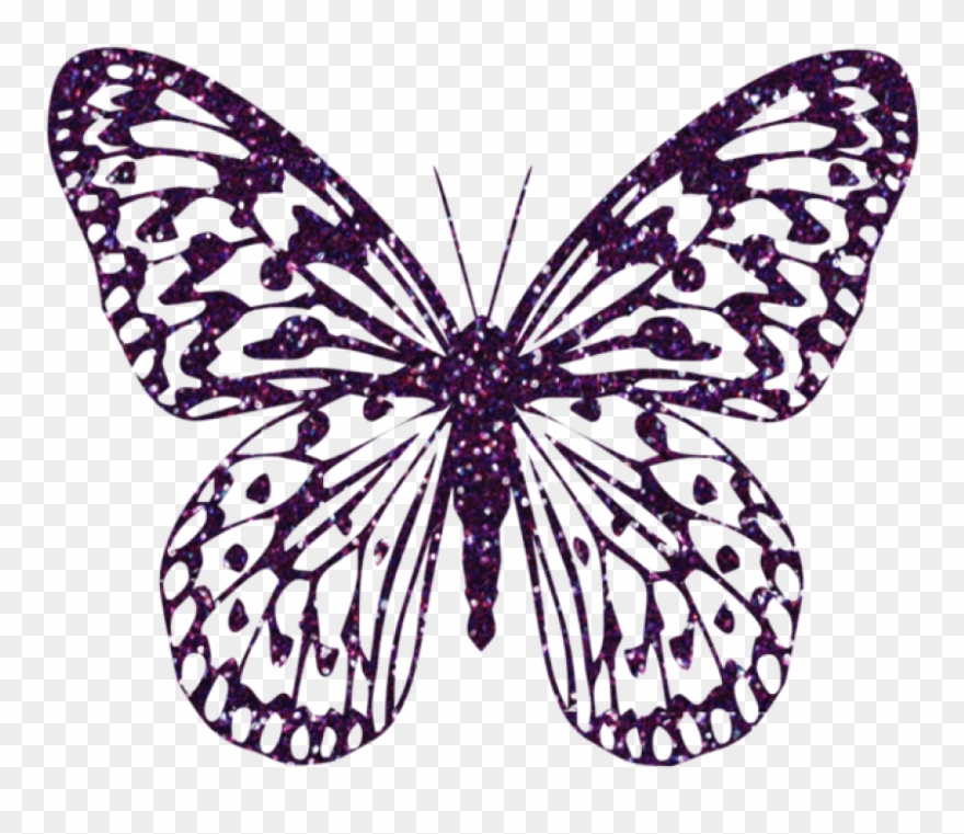 Purple Decorative Butterfly Png Clipart Image - Pink Transparent Png Butterfly
