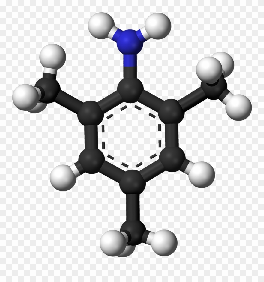 2,4,6 Trimethylaniline 3d Balls - Benzoic Acid 3d Clipart