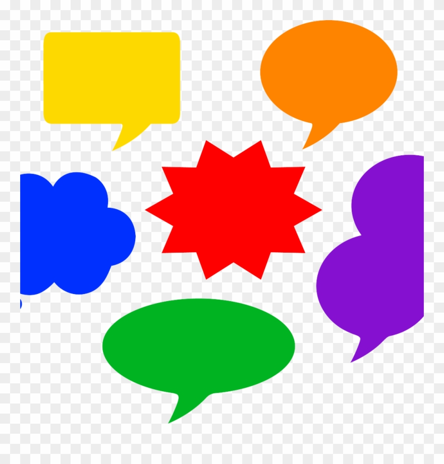 Coloured Speech Bubbles Clipart