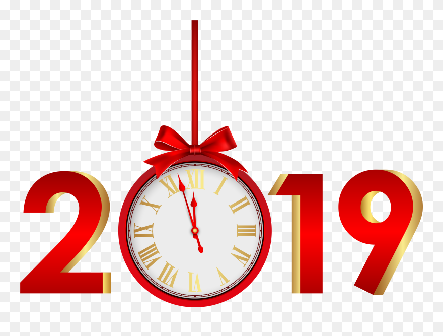Happy New Year 2019 Png Hd , Png Download - Wall Clock Clipart