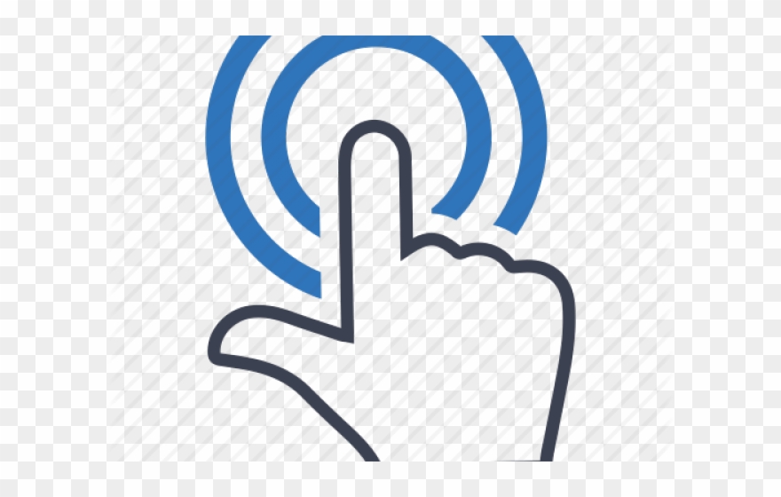 Fingers Clipart Touch Screen - Trace Icon Png Transparent Png