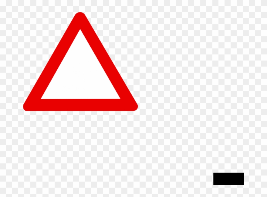 Warning Sign Clipart - Blank Triangle Road Sign - Png Download