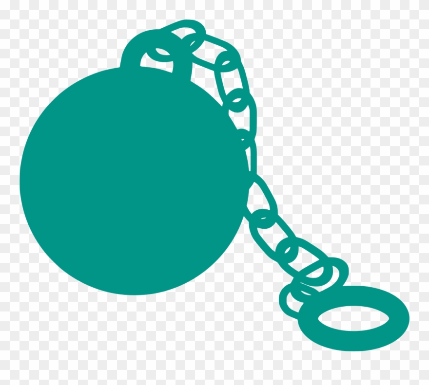 Download Png - Ball And Chain Silhouette Clipart