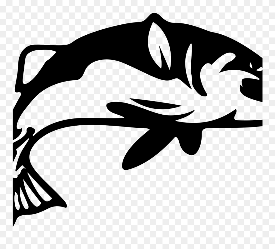 Clipart Black And White Clip Fish - Png Download