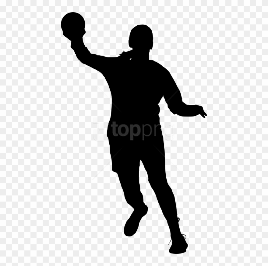 Free Png Sport Handball Silhouette Png Images Transparent - Player Clipart