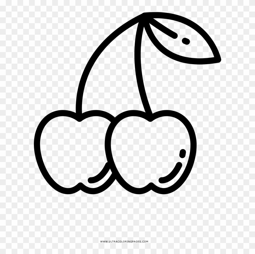 Kirsche Ausmalbilder - Line Art Clipart