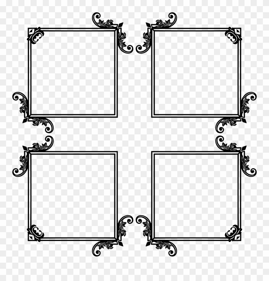Flourishes Svg Ornamental - Trang Tri Khung Clipart