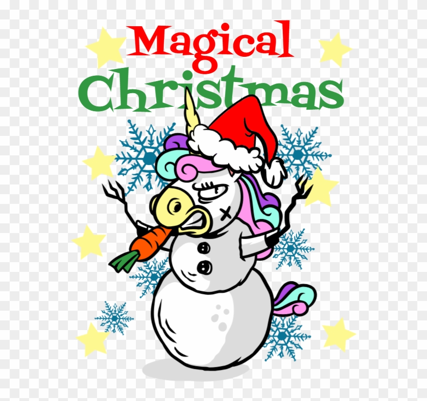 Unicorn Snowman Clipart