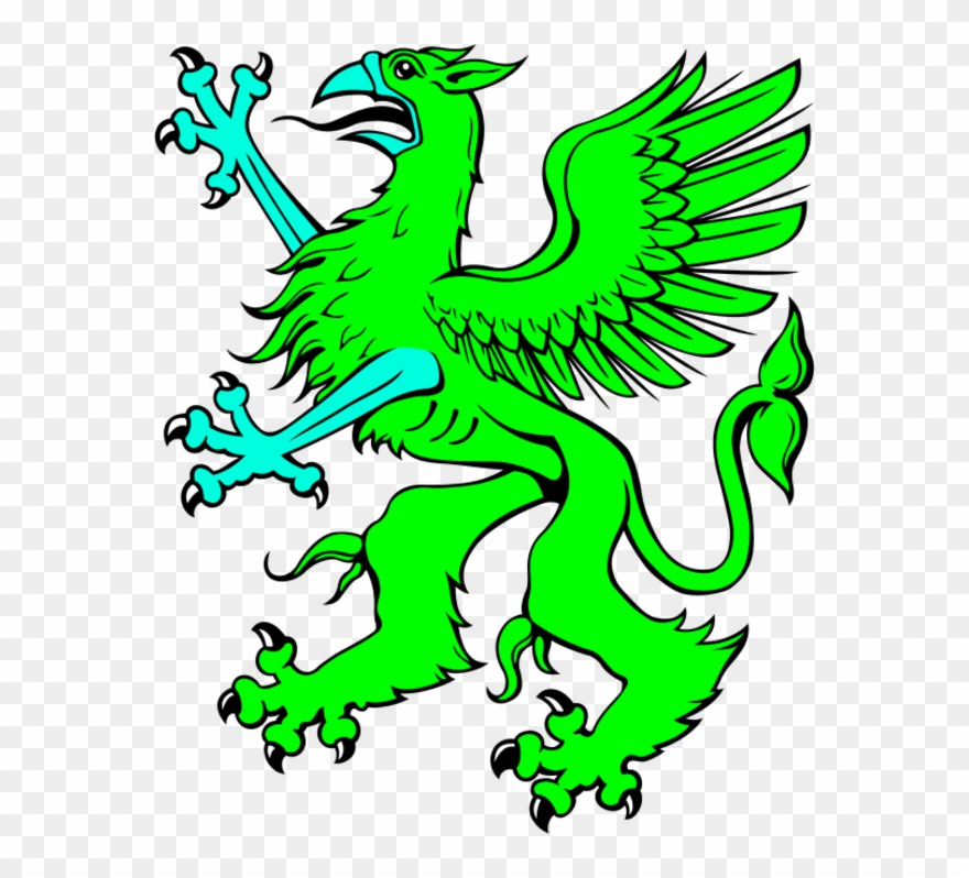 Griffin Vector Clip Art Clipart - Red Griffins - Png Download