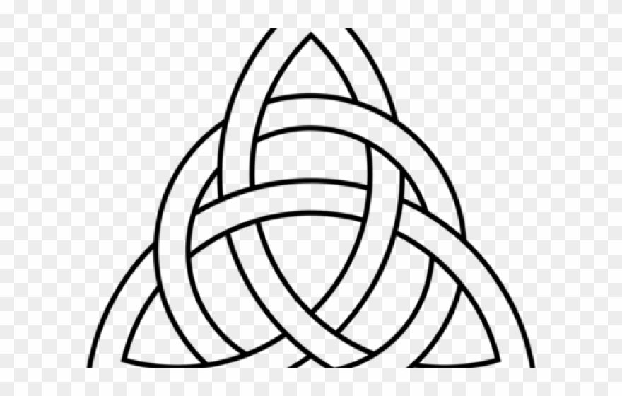 Spiral Clipart Triquetra - Celtic Trinity Knot Outline - Png Download